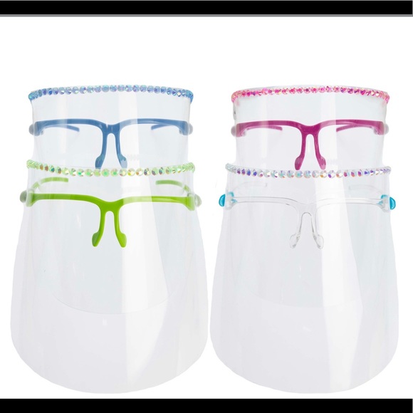 Protective Face Shield Blue Stone Reusable Glasses - Picture 1 of 9